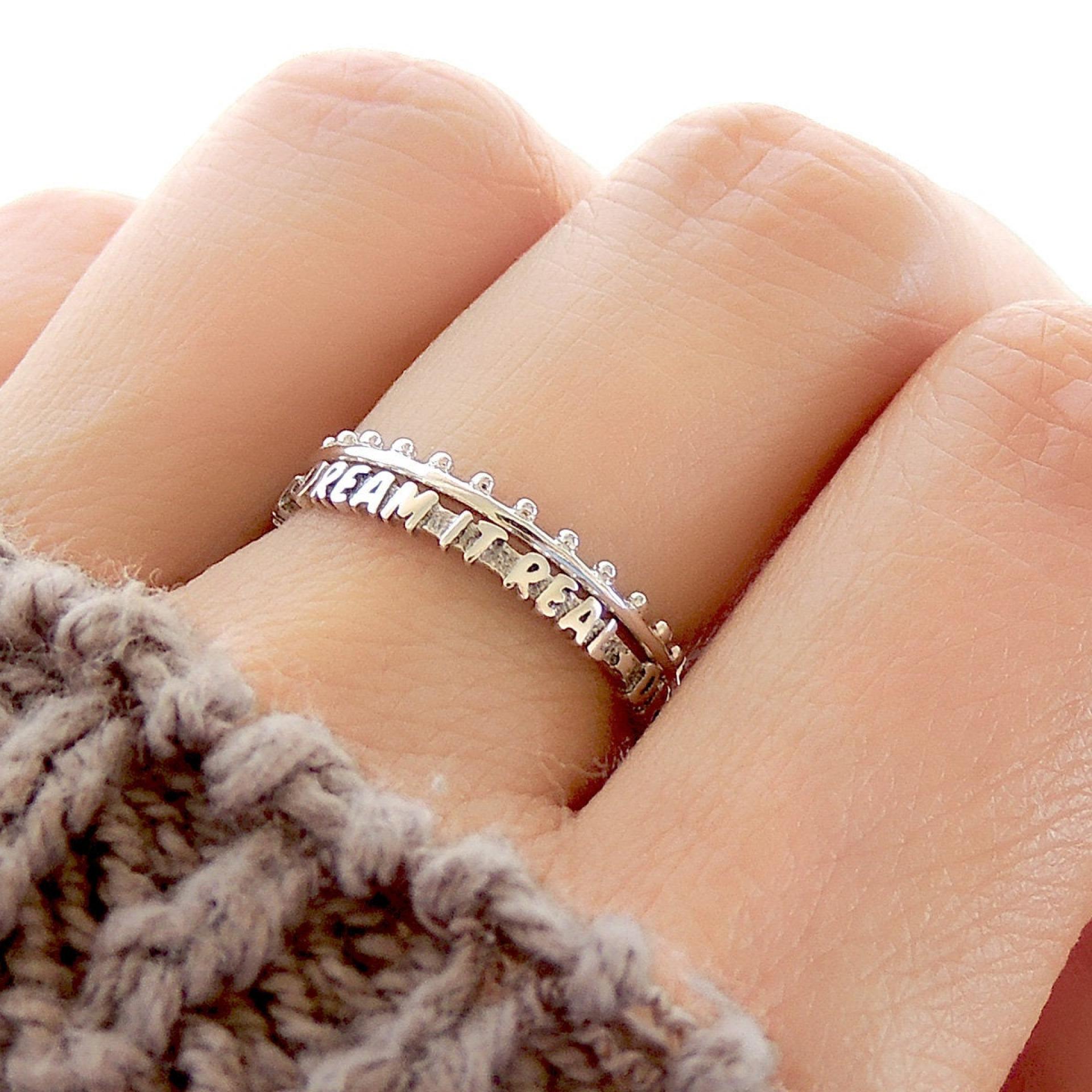 Dream it Real Motivational Mantra Ring